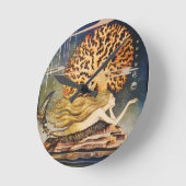 アンデルセン：リトル・マーメイドスケッチ ラウンド壁時計 (傾斜)