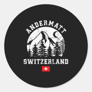 アンデルマットスイススキーリゾートアルプスアルパインスキイン ラウンドシール