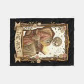 アントさんのタロットカードの女性 スケルトンおばさん 本 愛 フリースブランケット (正面(横))