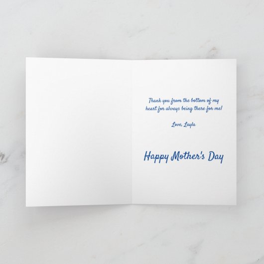 アントアンティフローラマザーズデイ誕生日カード カード (内部)