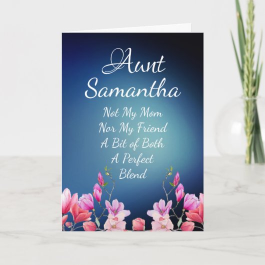 アントアンティ誕生日ピンクフローラマザーズデイカード カード (正面)