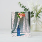 アントゥリウムとブルーボトル静止寿命 ポストカード (スタンド正面)