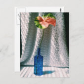 アントゥリウムとブルーボトル静止寿命 ポストカード (正面/裏面)