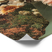 アントゥリウムと熱帯フローラの配置 ポスター (角)