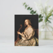 アントゥーン・ヴァン・ダイク – ポートレート・オブ・メアリー・ルスベンの妻 ポストカード (スタンド正面)
