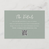 アントニアセージグリーンエレガントウェディング エンクロージャーカード (正面)