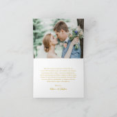 アントニアバターイエローエレガントウェディング サンキューカード (内部)