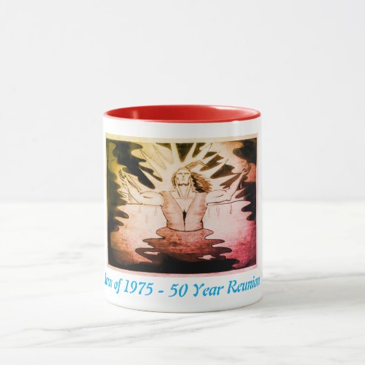アントニアン1975年クラス – 50年懇親会赤マグカップ マグカップ (中央)