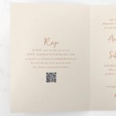 アントニア自然ニュートラルエレガントな結婚式 三つ折り招待状 (内部最初)