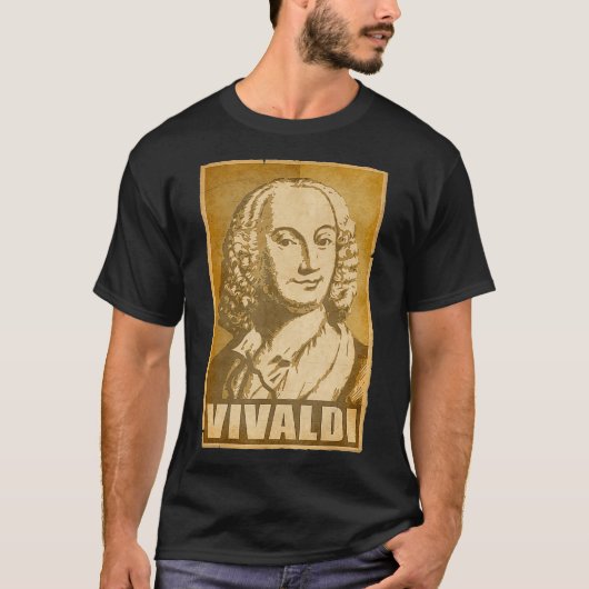 アントニオヴィヴァルディヴィンテージ破れポスター Tシャツ (正面)