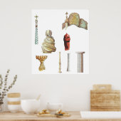 アントニオ・ガウディ。バルセロナ。スペイン.建築 ポスター (キッチン)