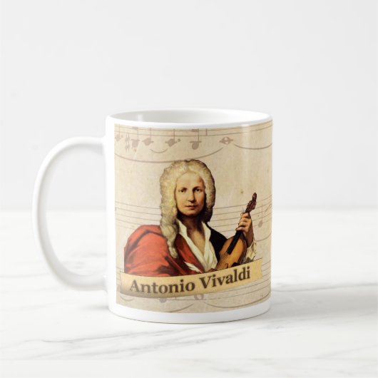 アントニオ・ヴィヴァルディの歴史的マグ コーヒーマグカップ (左)