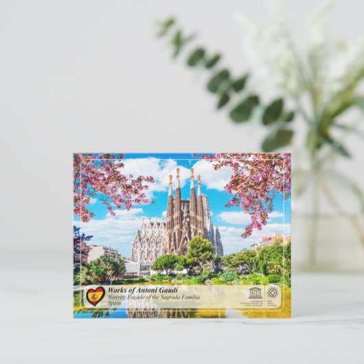 アントニガウディ – サグラダファミリア – 出生ファサード ポストカード (スタンド正面)