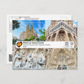 アントニガウディ – サグラダファミリア – 出生ファサード ポストカード (正面/裏面)