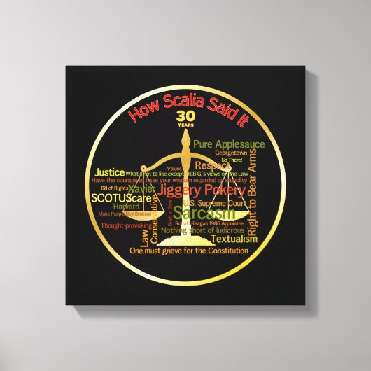 アントニンスカリア最高裁判所引用文 – 弁護士 キャンバスプリント (正面)