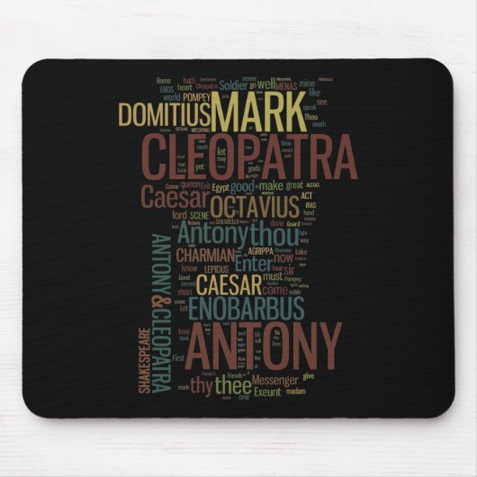 アントニーおよびCleopatraの単語のモザイク マウスパッド (正面)