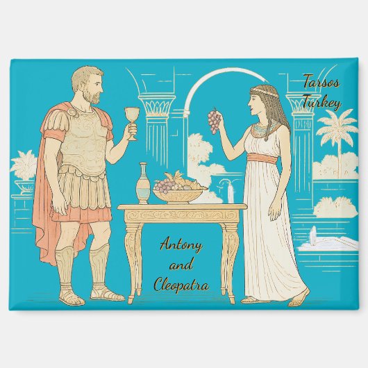 アントニーとクレオパトラはトルコのタルソスで出会う マグネット (正面)