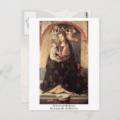 アントネロ・ダ・メッシーナがマドンナを即位 ポストカード (正面/裏面)