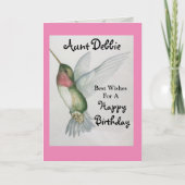 アントハッピーバースデージかわいらしョイブルバード カード (正面)