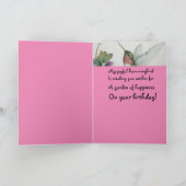 アントハッピーバースデージかわいらしョイブルバード カード (内部)