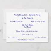 アントピクニック招待状2 招待状 (裏面)
