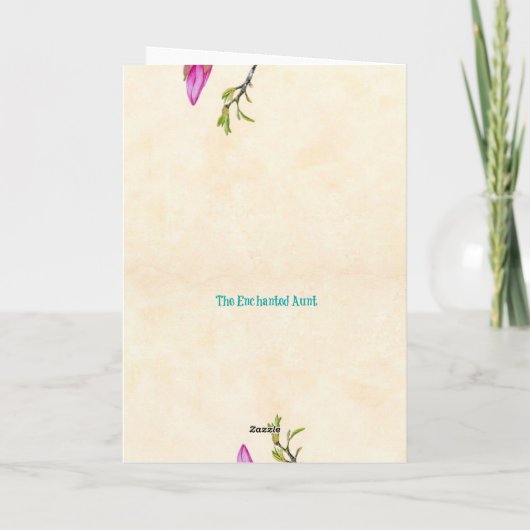 アントフローラウォーターカラーフラワーズ誕生日カード カード (裏面)