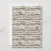 アントラーとウィグピースサインベビーシャワー招待状 招待状 (裏面)