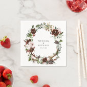 アントラーカントリー素朴ボホフローラモノグラム スタンダードカクテルナプキン (インサイチュ)