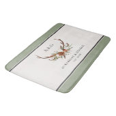 アントラーテラコッタセージ緑の植物性フローラショー バスマット (アングル)