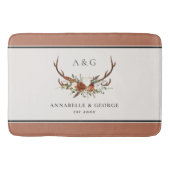 アントラーテラコッタセージ緑の植物性フローラショー バスマット (正面)