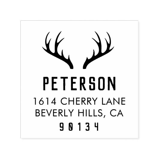 アントラーモダンヴィンテージ差出人住所スタンプ セルフインキングスタンプ (デザイン)