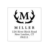 アントラーモノグラムイニシャルアドレスラバースタンプ ラバースタンプ (インプリント)