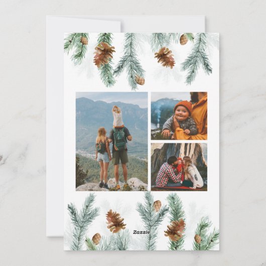 アントラー素朴クリスマスカード招待状 シーズンカード (裏面)