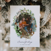 アントラー素朴クリスマスカード招待状 シーズンカード