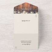 アントラー素朴ストリングライツウェディングレセプション オールインワン招待状 (外側)