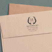 アントラー素朴モノグラム差出人住所 セルフインキングスタンプ