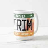 アントリムカスタムアイルランド免許プレート コーヒーマグカップ (正面右)