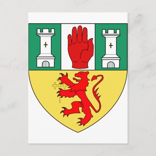 アントリム紋章、アイルランド ポストカード (正面)