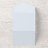 アントワネットブルーエレガントエンブレムフィリグリー オールインワン招待状 (外側)