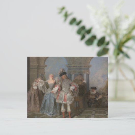 アントワーヌ・ワトトー – ザフランスのコメディアン ポストカード (スタンド正面)