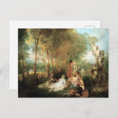 アントワーヌ・ワトー愛の饗宴 ポストカード (正面/裏面)