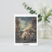 アントワーヌ・ヴァトー著巣のハンター ポストカード (スタンド正面)