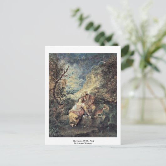 アントワーヌ・ヴァトー著巣のハンター ポストカード (スタンド正面)