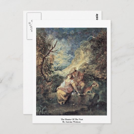 アントワーヌ・ヴァトー著巣のハンター ポストカード (正面/裏面)
