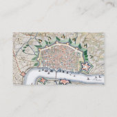 アントワープの地図作成の旧式な地図 名刺 (裏面)