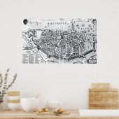 アントワープの地図 ポスター (キッチン)