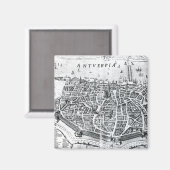 アントワープの地図 マグネット (正面/裏面)