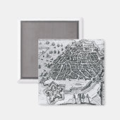 アントワープの地図， 1598 マグネット (正面/裏面)