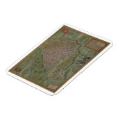 アントワープの地図， 'Civitates Orbis Terrarum'より マグネット (左側)