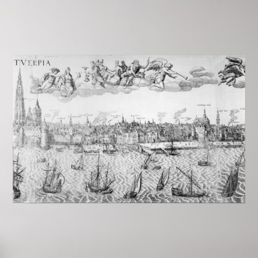アントワープの町プラン, 1549 ポスター (正面)